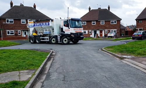 Gills Mix Concrete truck on a domestic road